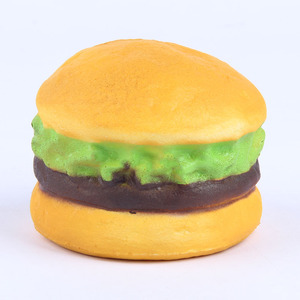 Customised Squishy Rebound Hamburger PU Stress Toy
