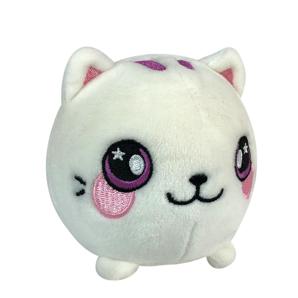 Custom Squeezamals White Cat Plush Toy