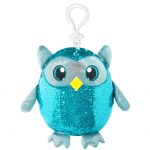 Clip-On Shimmeez Sequin Owl Keychain