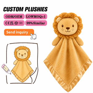 Custom Lion Plush Toy Security Blanket Comforter