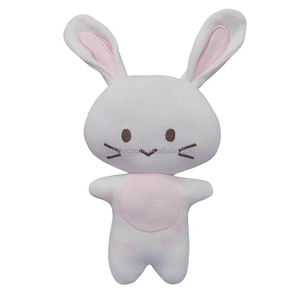 Organic Cotton Rabbit Baby Cutie Plush Bunny Squeaky Toy