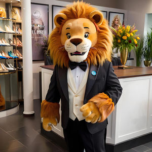 Professional Cartoon Design Adult Soft Plush Lion Bear Costume