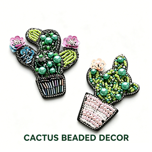 French Handmade 3D Beaded Sequin Patches