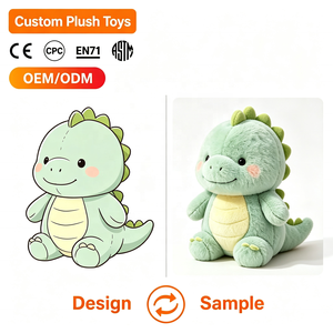 Original OEM Dinosaur Plush Toy Client Artwork Custom