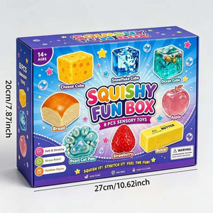 Hot Sale 8-piece Boxed Maltose Stress-relief Squeeze Toy Set Promotion Toys
